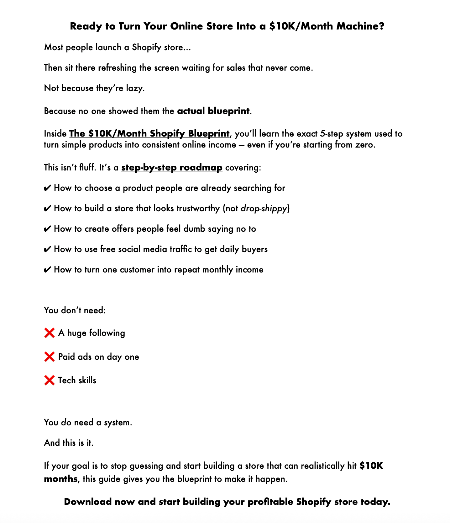 The $10K Month Shopify Blueprint